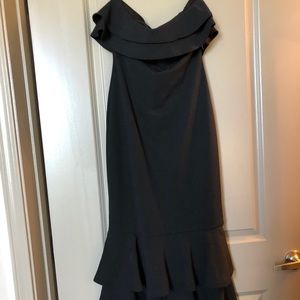 Strapless midi dress